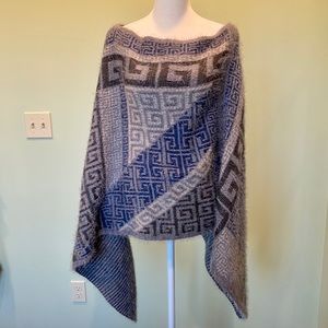 Tribal print poncho